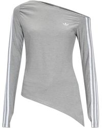 adidas Originals - Asymmetrical Top With Logo - Lyst