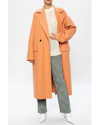 Jil Sander Double-breasted Coat - Orange