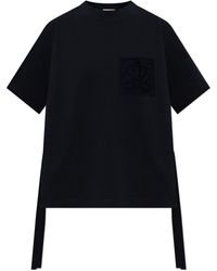 Moncler - T-Shirt With Logo Patch - Lyst