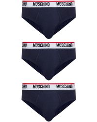 Moschino - Three-Pack Of Cotton Briefs - Lyst