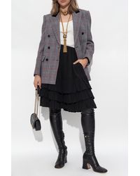 Chloé - Double-Breasted Blazer With A Check Pattern - Lyst