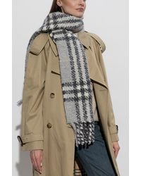 Burberry - Scarf With A Check Pattern - Lyst