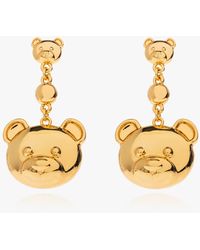 Moschino - Drop Earrings With Teddy Bear Head, - Lyst