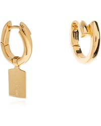 Balenciaga - Brass Earrings With An Asymmetrical Shape - Lyst