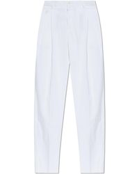 Dolce & Gabbana - Cotton Pleated Trousers - Lyst