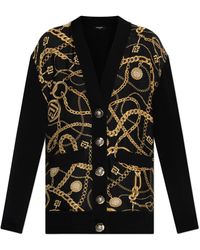 Balmain - Cardigan Made Of Combined Materials - Lyst