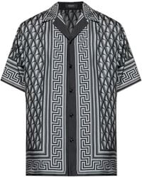 Versace - Silk Short-Sleeve Shirt - Lyst