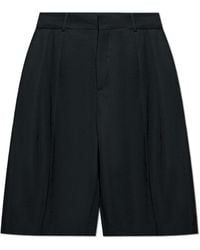 Balmain - Wool Pleated Shorts - Lyst
