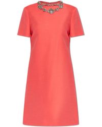 Valentino Garavani - Dress With Shimmering Crystals - Lyst
