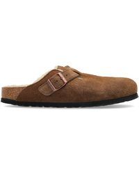 Birkenstock - Boston Vl/Shearling Mules - Lyst