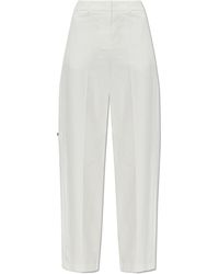 Fendi - Cotton Wide-Leg Trousers - Lyst