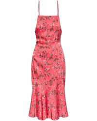 Ganni - Floral Pattern Dress, - Lyst