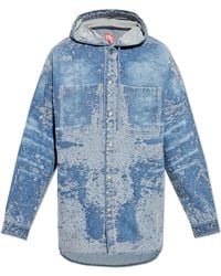DIESEL - Denim Shirt With Hood D-Dewnys-Hood-S - Lyst