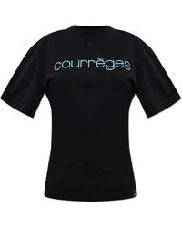Courreges - T-Shirt With Printed Logo - Lyst