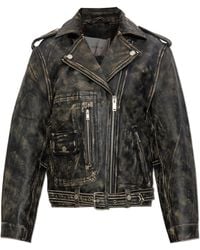 Gestuz - Leather Jacket 'Gzrylee' - Lyst