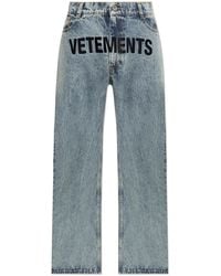 Vetements - Jeans With Embroidered Logo - Lyst