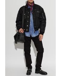 DSquared² - Bomber Jacket Made From Mixed Materials - Lyst