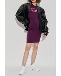 Versace Jeans Couture - Dress With Printed Logo, - Lyst