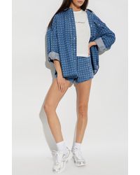 Perfect Moment - Denim Shirt With Houndstooth Pattern - Lyst