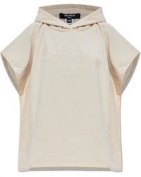 Balmain - Cotton Poncho - Lyst