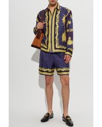 Versace - Silk Shirt With Pattern - Lyst