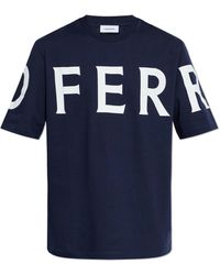 Ferragamo - T-Shirt With Printed Logo - Lyst