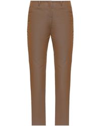 McQueen - Cotton Crease-Front Trousers - Lyst
