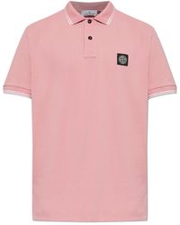 Stone Island - Polo With Logo Patch - Lyst