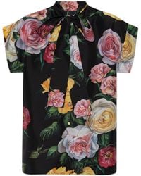 Dolce & Gabbana - Shirt With Floral Motif - Lyst