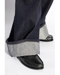 Max Mara - Leather Shoes Type Loafers - Lyst