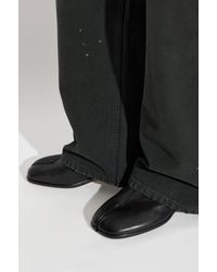 Maison Margiela - Leather Heeled Ankle Boots With "Tabi" Cut-Out - Lyst