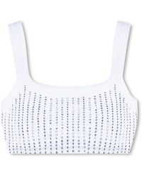 The Attico - Cropped Top With Glistening Applications - Lyst