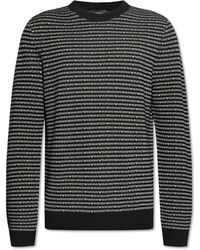 Emporio Armani - Monogrammed Sweater, - Lyst