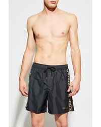Versace - Swim Shorts With A Characteristic Greek Pattern - Lyst