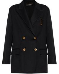 Versace - Short Double-Breasted Coat - Lyst