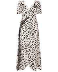 Self-Portrait Patterned Dress - Black
