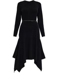 MICHAEL Michael Kors - Wool Dress With An Asymmetrical Cut - Lyst