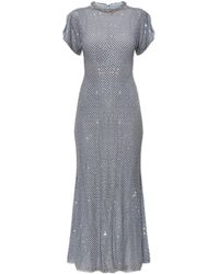 Self-Portrait - Dress With Shimmering Crystals - Lyst