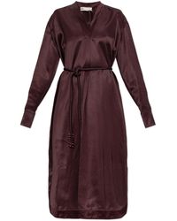 Tory Burch - Satin Dress With Decorative Cord - Lyst