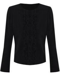 Emporio Armani - Jacket With Ruffle - Lyst