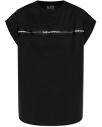 EA7 - Top With Printed Logo - Lyst