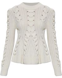 McQueen - Peplum Sweater - Lyst