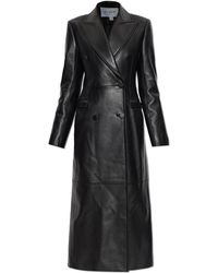 Alaïa - Leather Coat - Lyst