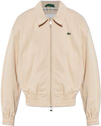 Lacoste - Cotton Jacket With Logo Patch - Lyst