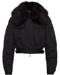 DSquared² - Jacket With A Fur Collar - Lyst