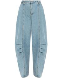 ROTATE BIRGER CHRISTENSEN - Jeans With Stitching On The Legs - Lyst