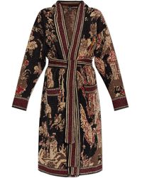 Etro - Patterned Cardigan With Belt - Lyst