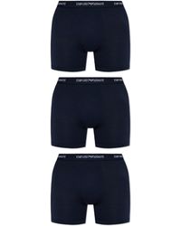Emporio Armani - Three-Pack Boxer Briefs With Logo - Lyst