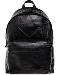 Off-White c/o Virgil Abloh - Leather Backpack With Logo - Lyst