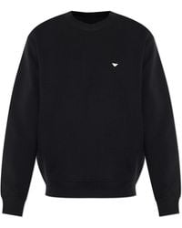 Emporio Armani - Sweatshirt With Embroidered Logo - Lyst
